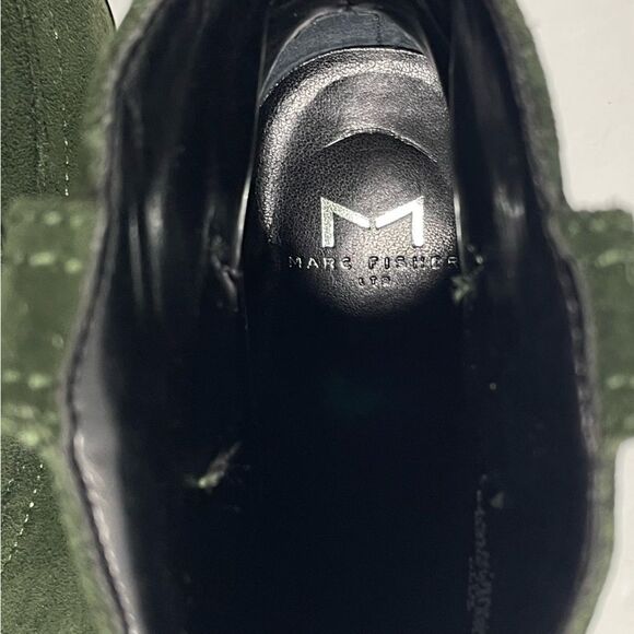 NEW Marc Fisher‎ Gona Western Bootie Dark Green Suede Leather Fall Boots 6 Shoes - Picture 8 of 9